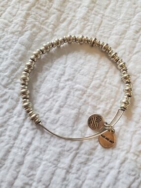 Alex and Ani Silver Beaded Bracelet with Charms